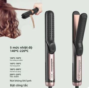 Máy Tạo Kiểu Tóc Gốm 2 Trong 1 Luồng Khí Mát Di Động Với Mâm Nhiệt Nổi 3D - Máy Duỗi Và Uốn Tóc Điện Áp Kép Dành Cho Tóc Khô