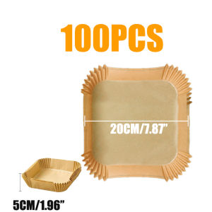 Rectangle Air Fryer Disposable Baking Paper Liner Non-Stick Food Grade Silicone Oil Paper Tray Microwave Oven Kitchen Cooker