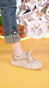 DEVOUE - #041 Sneakers Wanita Woman Shoes Casual sepatu Wanita Import Tinggi Tumit 4CM Free Box