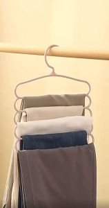 5 Layers Multi-Functional Pants Hangers Holders Trousers Hanger Storage Rack Clothes Space HEIM