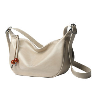 Kangaroo Genuine Leather Dumpling Bag Crossbody Bag Womens Fashionable Cowhide Single Shoulder Bag Versatile Daily Match