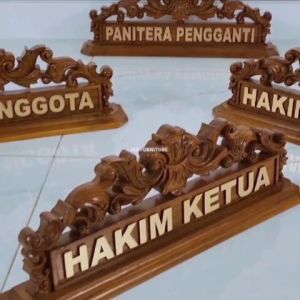 Papan Nama Jabatan Kayu Jati