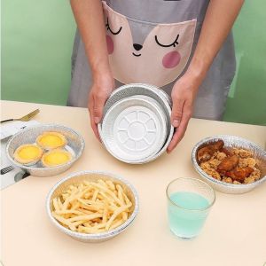 Khay giấy bạc nhôm lót nồi chiên không dầu 19cm 22cm Khay đĩa nhôm 10 cái dùng nồi chiên không dầu