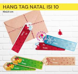 Hang Tag NATAL Isi 10 / Kartu Ucapan Natal Merry Christmas