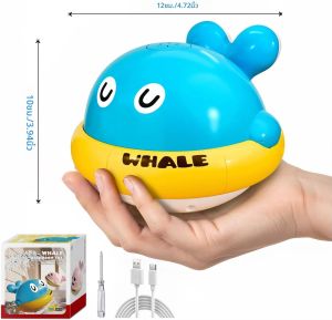 ของเล่นอาบน้ำเด็ก ของเล่นอาบน้ำเด็กวัยหัดเดินสำหรับเด็ก ของเล่นอาบน้ำปลาวาฬส่องสว่าง สปริงเกลอร์ โต๊ะน้ำสระ ของเล่นทารก ของเล่นน้ำพุอ่างอาบน้ำ