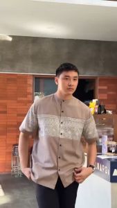 Baju Koko KATUN MADINAH Ukuran M L XL XXL Lengan Pendek Polos Pria Laki Laki Dewasa Remaja Muslim Muslimin Jumbo Model Terbaru 2025 Adem Tebal Kemeja Pakaian Ngaji Sholat Kerja