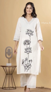 DEBAYU Readiprint Cotton Flex Kurti with Bottom Set Size M to L Malaysia