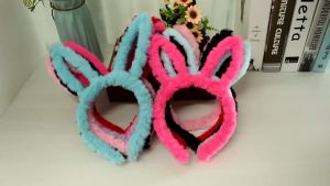 Bando Anak Kepiting Bulu Halus Desain Telinga Kelinci Imut - Bahan Lembut - Fashion - Impor - Tiktok