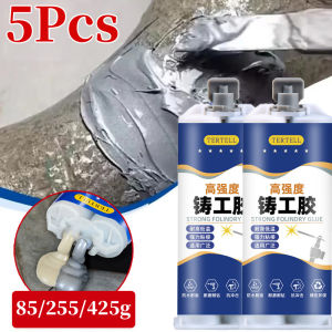 5 ชิ้น 85 กรัม กาว AB ซ่อมแซมโลหะแข็งแรง / กาวซ่อมแซมโลหะ / 2-in-1 กาว AB อุตสาหกรรม / ซีลแลนท์กันน้ำทนอุณหภูมิ / สำหรับแท่งโลหะ อลูมิเนียม เชื่อมพลาสติก