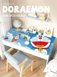Leather Doraemon Student Desk Pad Scrub Kids Learning Eye Protection Cartoon Desk Oil-Proof Tablecloth