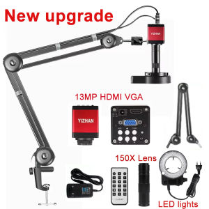 KUAIQU | 4K 48MP Digital Video Microscope Camera USB-C HDMI Industrial Microscope with Enhanced Stand 150X Magnification forPCB Solderin