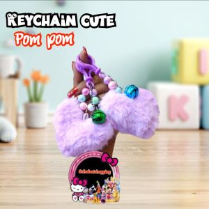KEYCHAIN CUTE POMPOM ASTHETIC TERUPDATE