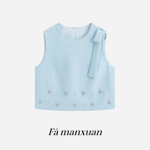 FAMANXUAN | Áo Măng Tô Nơ Tay Làm Bằng Tay Có Sequin Hoa Văn