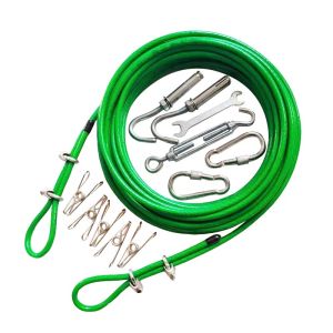 Thickened Plated Steel Wire Rope Clothes Drying Rope Outdoor Indoor Hanging Quilt Rack Wire Rope Line for Home Decoration