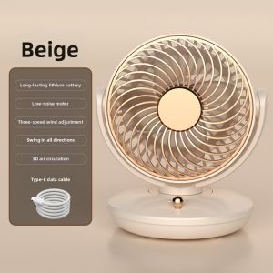 Desktop Small Fan 2024 New USB Charging Office Cooling Mini Air Conditioner Plastic Material Compact Size for Business Use