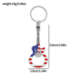 Bandai | Keychain American Flag Independence Day Alloy Keychain Red White Blue Flag Color USA Flag Keychain