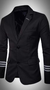 Áo vest nam áo vest thiết kế chất liệu kaki ống tay bo kẻ sọc ngang nổi bật H58