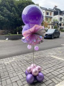 Expandable Metal Stand Balloon 36 Inch for Clothing Store Opening Anniversary Celebration Decoration Manual Inflatable Latex Balloon