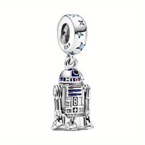 100% 925 sterling silver Disney Star Wars R2-D2 pendant beads Suitable for original DIY bracelets womens fashion gifts