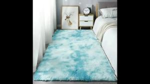 VIKAMA Fluffy Rugs Shaggy Bedroom Area Rugs Shaggy Non-Slip Rugs Machine Washable Soft Shaggy Rugs Modern Soft Plush Rugs