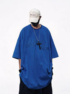 Hip-hop Basic Embroidery Loose Oversized T-shirt
