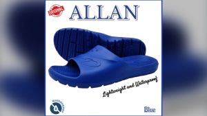 Duralite Allan Mens Lightweight and waterproof non-slip rubber Flipflops (Blue)
