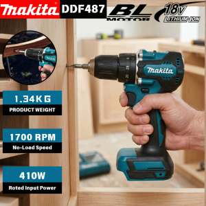 Makita | Makita DDF487 18V Brushless Cordless Drill Driver 10mm Chuck 1700RPM For Woodworking Projects And Household DIY Repairs