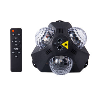 Đèn Chiếu Laser DJ 4 Trong 1 Hiệu Ứng Đèn Strobe Dành Cho Tiệc Tùng Nhà Câu Lạc Bộ Đám Cưới Năm Mới - Hiệu Ứng Ánh Sáng Quả Cầu Disco Mạnh Mẽ