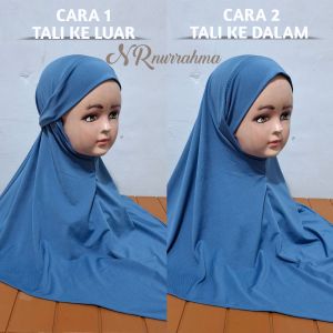 hijab instan segitiga TALI INARA ANAK spandek jersey premium