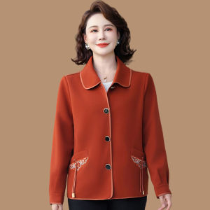 New Chinese Style Thin Casual Autumn Outerwear for Women Middle-Aged And Elderly Fashionable Coat Spring Autumn Quality Top
