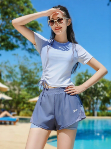 XTEP | Slimming Belly Cover Drawstring Two-piece Women Swimwear