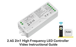Bộ Điều Khiển Đèn LED Thông Minh Tuya CH21W 2.4GHzRF/WIFI Tần Số Cao 2/3in1 DC12-24V Cho Dải Đèn LED Đơn/hai Màu RGB RGBW RGBCCT
