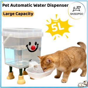 SKISOPGO Pet Automatic Water Dispenser Removable Dog Cat Water Feeder Lagre Capacity with Water Bucket Automatic Feeding Bottle Pet Supplies