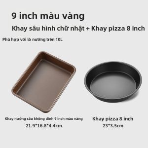 WEIZHIXIANG | Khay Nướng Hình Chữ Nhật Không Dính Cho Lò Nướng