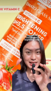 FRESH Skinlab Tomato Glass Skin 3-in-1 Vitamin C Brightening Serum 30ml – Hydrating with Hyaluronic Acid & Arbutin
