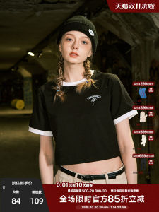 เสื้อยืดคู่รัก SUAMOMENT ทรงหลวมๆ แขนสั้นผ้าคอตตอนเนื้อหนาสำหรับฤดูร้อน ลายสก็อต สวมใส่สบาย เสื้อยืดคอกลม