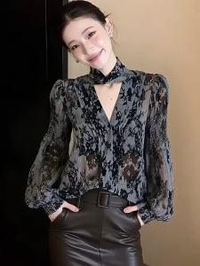 SHANGSHA | French Elegant Stylish Printed Shirt