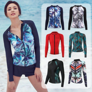 JINMIER | Sun Protection Jellyfish-Resistant Long-Sleeve Diving Suit Slim-Fit Separate Wetsuit for Women