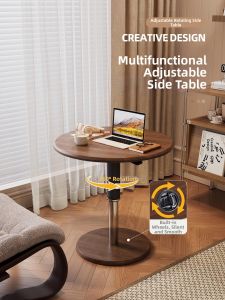 YIYOU | Simple Retro Style Space-Saving Home Living Room Table New Design Portable Adjustable Height Round