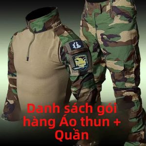 Bộ Đồng Phục Chiến Thuật Woodland Dành Cho Nam Áo Và Quần Ripstop Dùng Cho Săn Bắn Ngoài Trời Huấn Luyện Chiến Đấu Quần Áo Bảo Hộ Khóa Kéo Bền Phong Cách Quân Đội