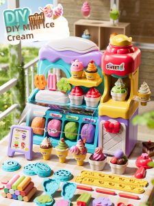 BABYSHOME | Food Grade Girls Play Clay Ice Cream Maker