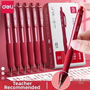 deli | Smooth Red Educational and Note-Taking Pen 0.5mm