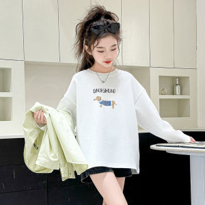 Spring Autumn Thin Long Sleeve Girls Shirt 2025 New Style Middle School Students Clothing Cotton Sweet Style Two-Piece Set