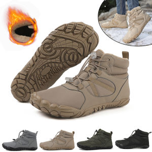 Men Women Waterproof Winter Boots Snow Barefoot Casual Shoes Outdoor Warm Work Shoes Ankle Shoes for Trekking Climbing Hiking