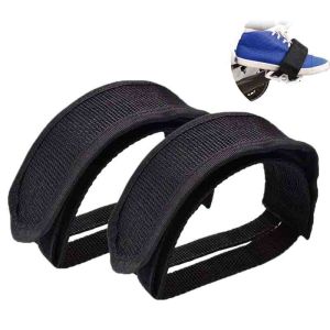 1/2pcs Black Outdoor Bicycle Pedal Strap Fixed Pedal Strap Mountain Bike Ultra Light Nylon Pedal Dog Mouth Cover Pedal Strap