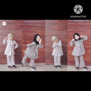 Setelan Anak Perempuan Tunik + Kulot / Eliza Set