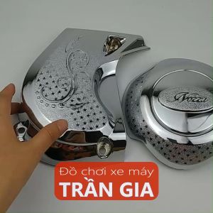 Ốp lốc máy lớn nhỏ xe Nozza Grande năm 2014-2015-2016-2017-2018 ốp che lốc nồi xi inox - phụ kiện trang trí Yamaha