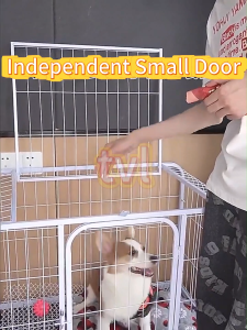 Black Dog Cage With Poop Tray 95X80X64cm Large Cage Dog Mobile Kulungan Ng Aso With 4 Wheels