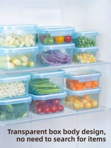 Anya Food Grade Sealed Storage Box Fridge Organizer Microwave Safe Freezer Ready Meal Preparation Container Transparent Plastic