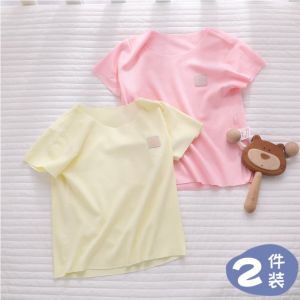 Baby Boy Girl Summer Short Sleeve T-Shirt Lightweight Modal Half Sleeve Summer Clothes for Newborn Babies Boys And Girls